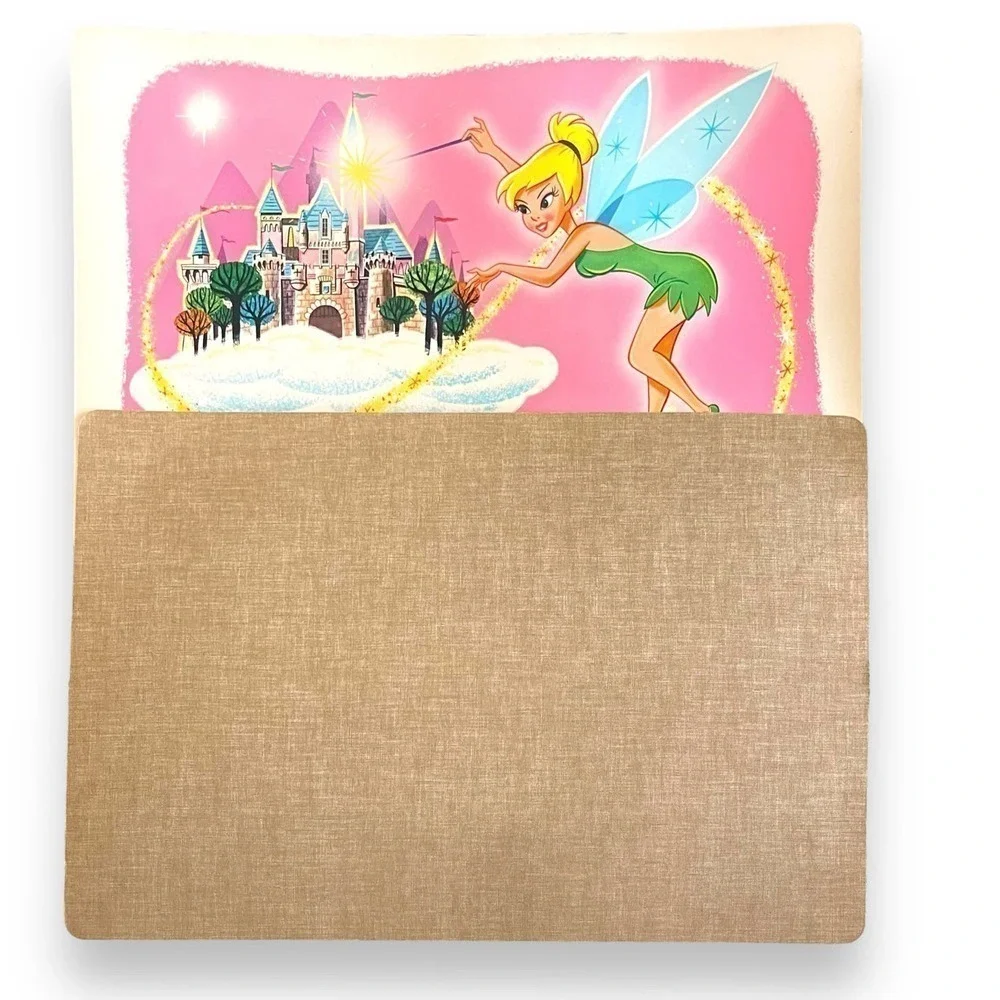 Set of 4 Peter Pan Tinker Bell 17x11 Placemat Walt Disney Castle Vintage 1960s